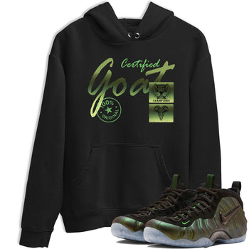 Best Christmas gifts for sneakerheads - Sneaker Tees To Match Air Foamposite One Pine Green Sneakers – Certified Goat Tee Black 1