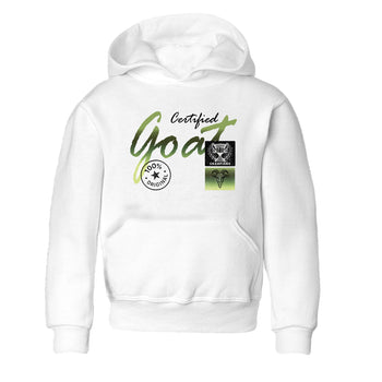 Best Christmas gifts for sneakerheads - Sneaker Tees To Match Air Foamposite One Pine Green Sneakers – Certified Goat Kids T-Shirt White 2