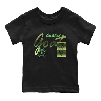 Best Christmas gifts for sneakerheads - Sneaker Tees To Match Air Foamposite One Pine Green Sneakers – Certified Goat Kids T-Shirt Black 2
