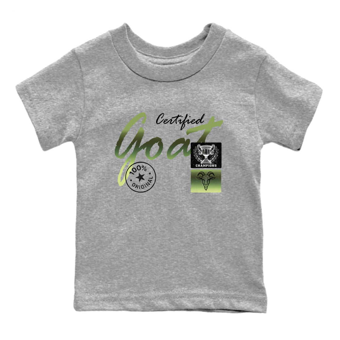 Best Christmas gifts for sneakerheads - Sneaker Tees To Match Air Foamposite One Pine Green Sneakers – Certified Goat Kids T-Shirt Heather Grey 2