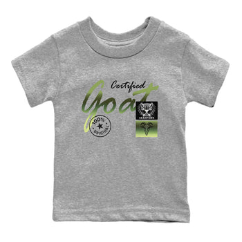 Best Christmas gifts for sneakerheads - Sneaker Tees To Match Air Foamposite One Pine Green Sneakers – Certified Goat Kids T-Shirt Heather Grey 2