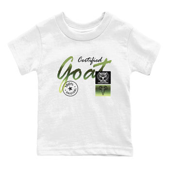 Best Christmas gifts for sneakerheads - Sneaker Tees To Match Air Foamposite One Pine Green Sneakers – Certified Goat Kids T-Shirt White 2
