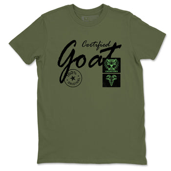 Best Christmas gifts for sneakerheads - Sneaker Tees To Match Air Foamposite One Pine Green Sneakers – Certified Goat Tee Military Green 2