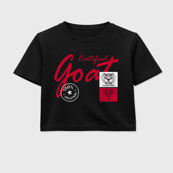 Sneaker match tees – Sneaker Tees To Match Air Jordan 1 Banned Shoes – Certified Goat Crop T-Shirt Black 2