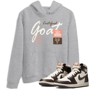 Sneaker match tees – Sneaker Tees To Match Air Jordan 1 Baroque Brown Shoes – Certified Goat Tee Heather Grey 1