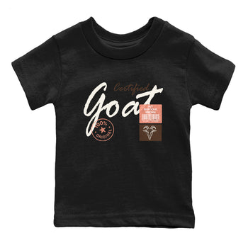 Sneaker match tees – Sneaker Tees To Match Air Jordan 1 Baroque Brown Shoes – Certified Goat Kids T-Shirt Black 2