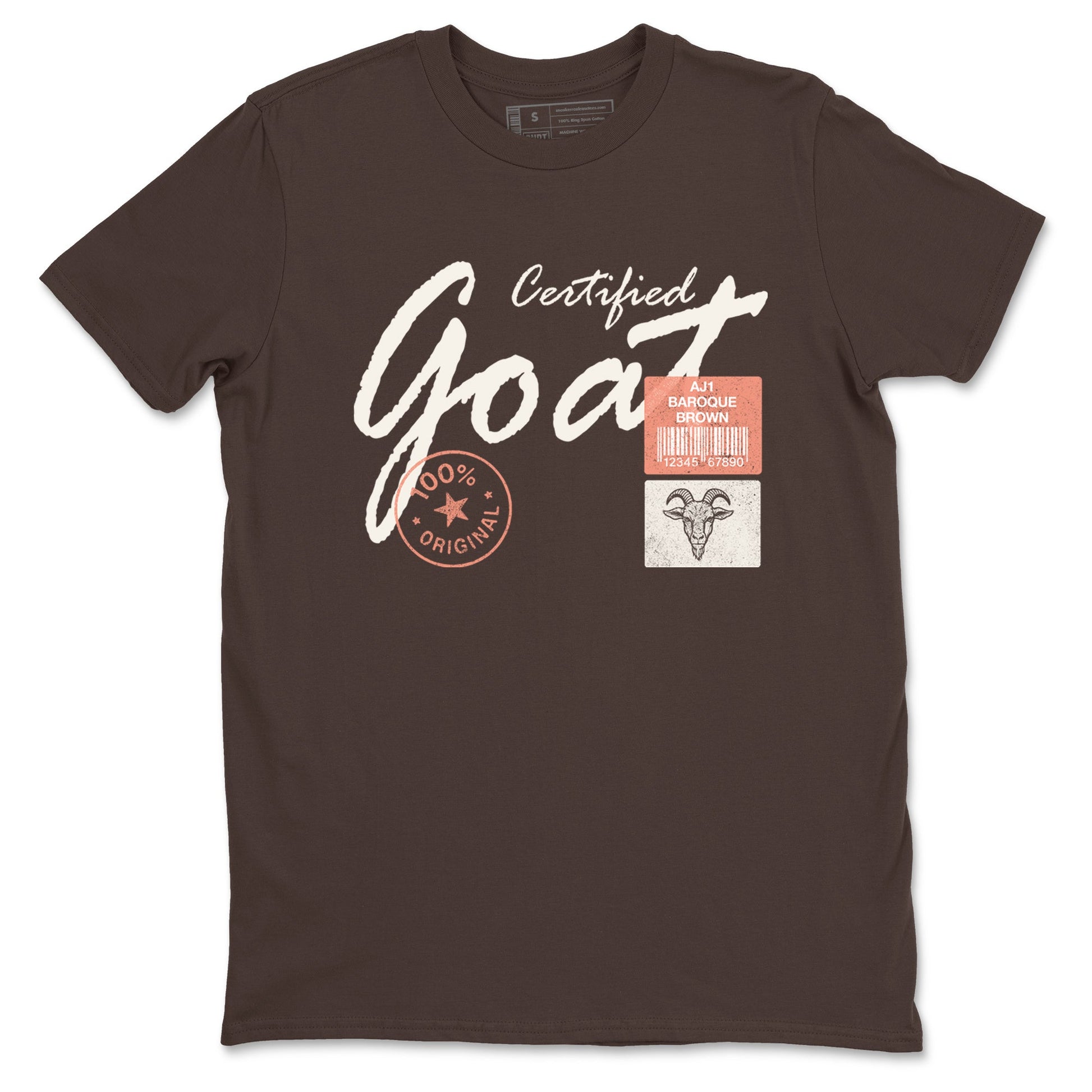 Sneaker match tees – Sneaker Tees To Match Air Jordan 1 Baroque Brown Shoes – Certified Goat Tee Dark Chocolate 2