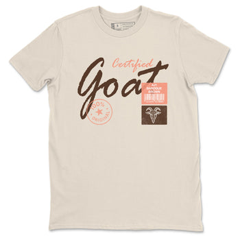 Sneaker match tees – Sneaker Tees To Match Air Jordan 1 Baroque Brown Shoes – Certified Goat Tee Natural 2