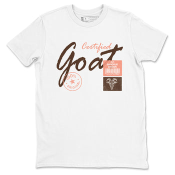 Sneaker match tees – Sneaker Tees To Match Air Jordan 1 Baroque Brown Shoes – Certified Goat Tee White 2