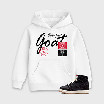 Sneaker match tees – Sneaker Tees To Match Air Jordan 1 Flight Club Shoes – Certified Goat Kids T-Shirt White 1