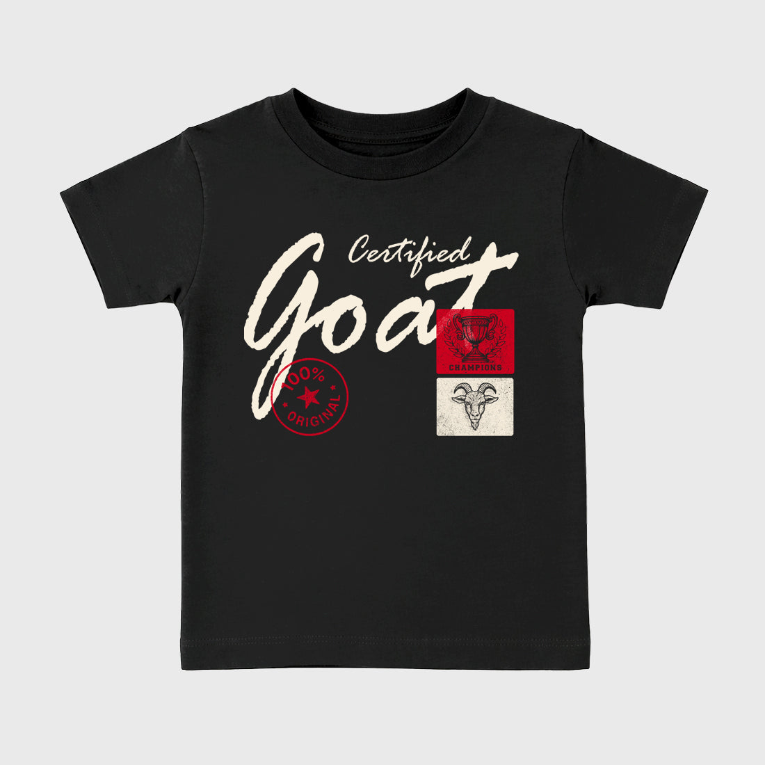 Sneaker match tees – Sneaker Tees To Match Air Jordan 1 Flight Club Shoes – Certified Goat Kids T-Shirt Black 2