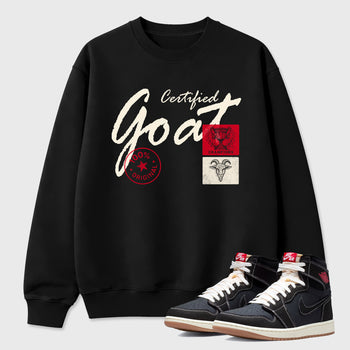 Sneaker match tees – Sneaker Tees To Match Air Jordan 1 Flight Club Shoes – Certified Goat Tee Black 1