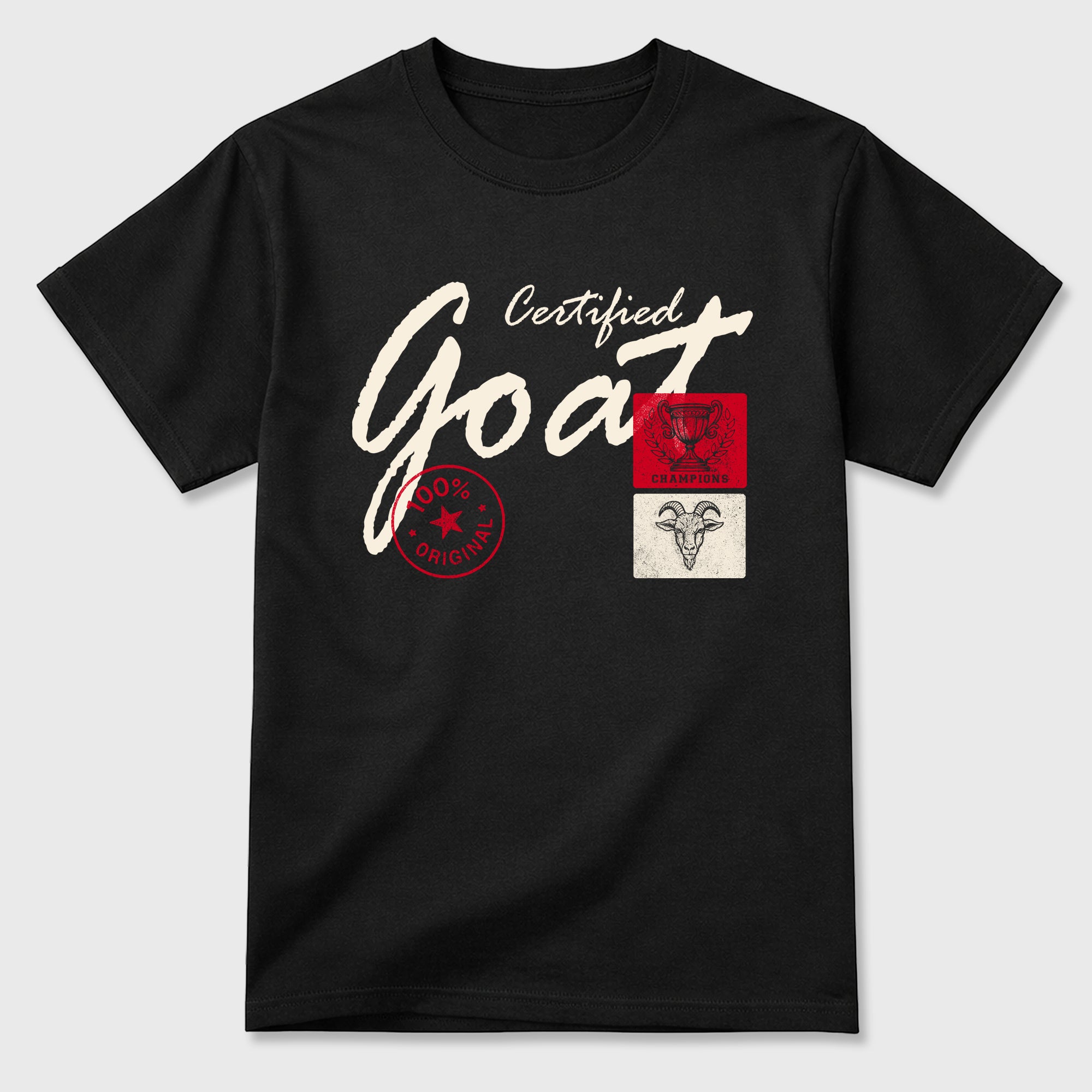 Sneaker match tees – Sneaker Tees To Match Air Jordan 1 Flight Club Shoes – Certified Goat Tee Black 2