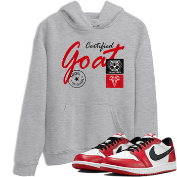 Best Sneakerfit graphic tee – Sneaker Tees To Match Air Jordan 1 Low Chicago Sneakers – Certified Goat Tee Heather Grey 1