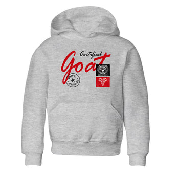 Best Sneakerfit graphic tee – Sneaker Tees To Match Air Jordan 1 Low Chicago Sneakers – Certified Goat Kids T-Shirt Heather Grey 2