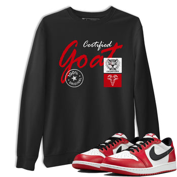 Best Sneakerfit graphic tee – Sneaker Tees To Match Air Jordan 1 Low Chicago Sneakers – Certified Goat Tee Black 1