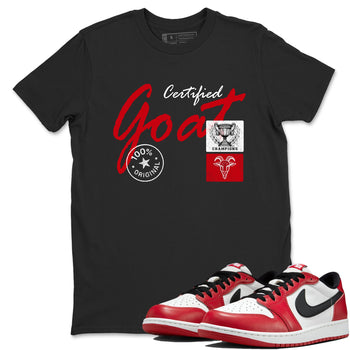 Best Sneakerfit graphic tee – Sneaker Tees To Match Air Jordan 1 Low Chicago Sneakers – Certified Goat Tee Black 1