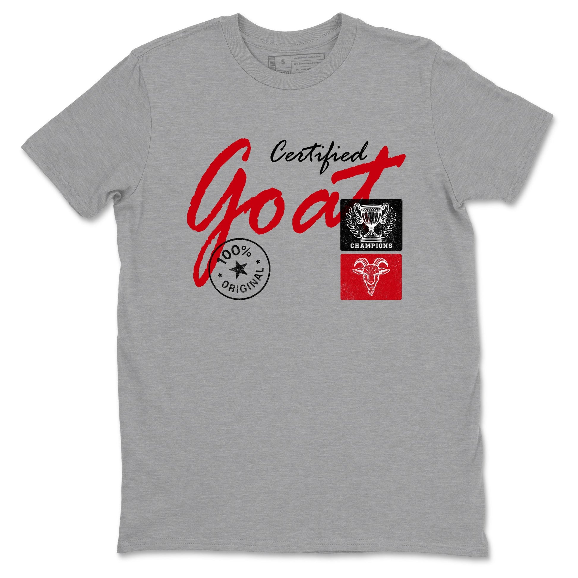 Best Sneakerfit graphic tee – Sneaker Tees To Match Air Jordan 1 Low Chicago Sneakers – Certified Goat Tee Heather Grey 2