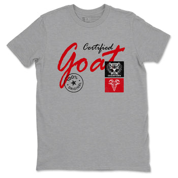 Best Sneakerfit graphic tee – Sneaker Tees To Match Air Jordan 1 Low Chicago Sneakers – Certified Goat Tee Heather Grey 2
