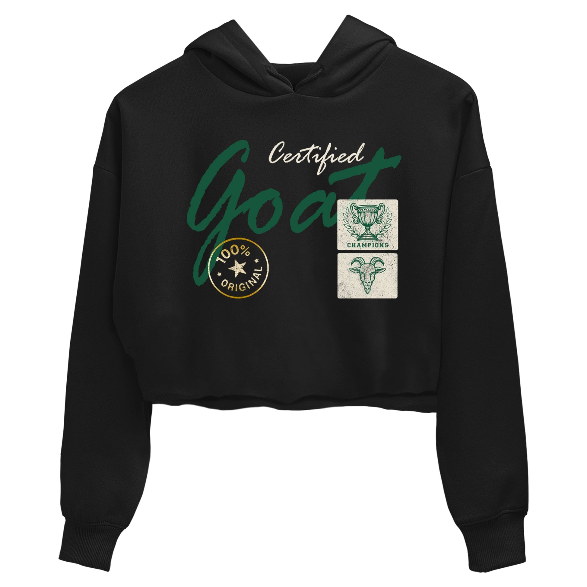Sneaker Threads – Sneaker Tees To Match Air Jordan 1 Pro Green – Certified Goat Crop Tee Black 2. Perfect for Jordan releases 2025 colorways.