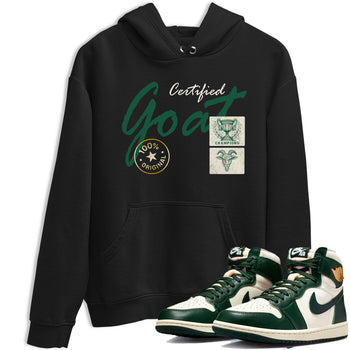 Sneaker Threads – Sneaker Tees To Match Air Jordan 1 Pro Green – Certified Goat Graphic Tee Black 1. Perfect for Jordan releases 2025 colorways.