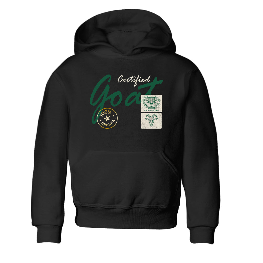 Sneaker Threads – Sneaker Tees To Match Air Jordan 1 Pro Green – Certified Goat Youth Graphic Tee Black 2. Perfect for Jordan releases 2025 colorways.
