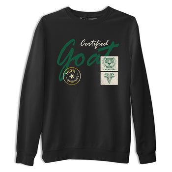 Sneaker Threads – Sneaker Tees To Match Air Jordan 1 Pro Green – Certified Goat Graphic Tee Black 2. Perfect for Jordan releases 2025 colorways.