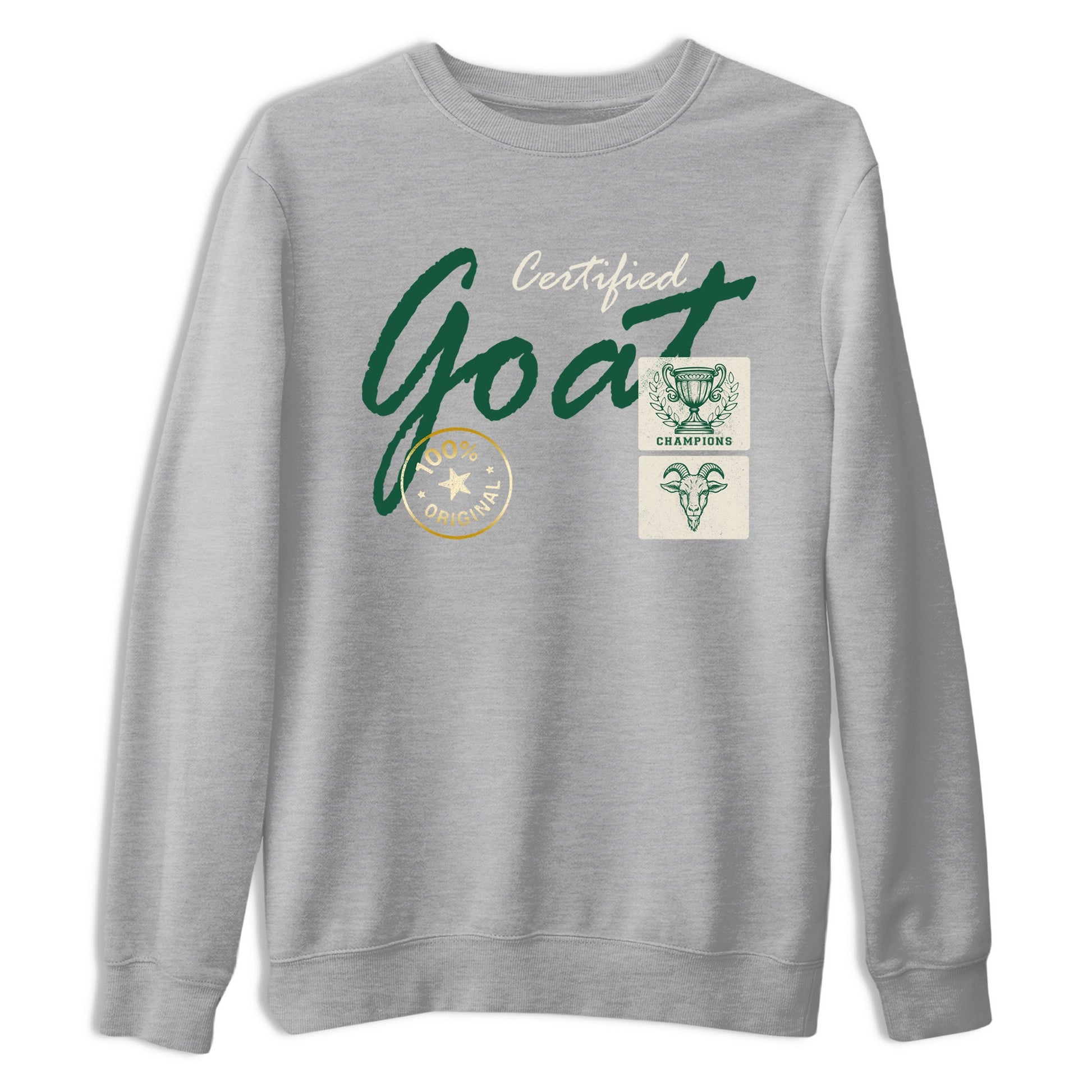 Sneaker Threads – Sneaker Tees To Match Air Jordan 1 Pro Green – Certified Goat Graphic Tee Heather Grey 2. Perfect for Jordan releases 2025 colorways.