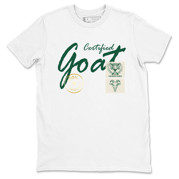 Sneaker Threads – Sneaker Tees To Match Air Jordan 1 Pro Green – Certified Goat Graphic Tee White 2. Perfect for Jordan releases 2025 colorways.