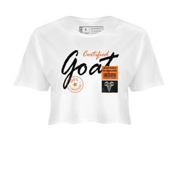 Sneaker match tees – Sneaker Tees To Match Air Jordan 1 Shattered Backboard Shoes – Certified Goat Crop T-Shirt White 2