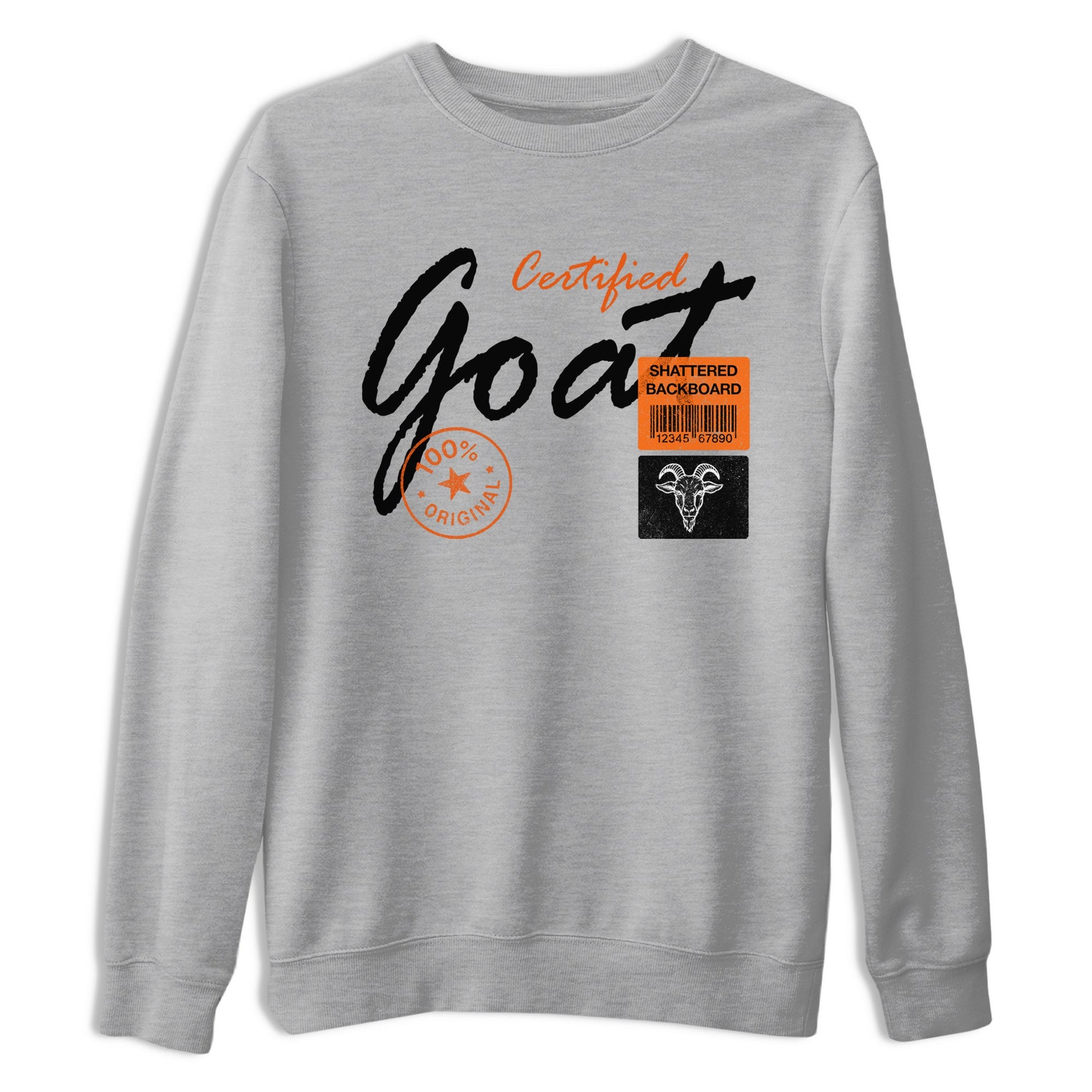 Sneaker match tees – Sneaker Tees To Match Air Jordan 1 Shattered Backboard Shoes – Certified Goat Tee Heather Grey 2