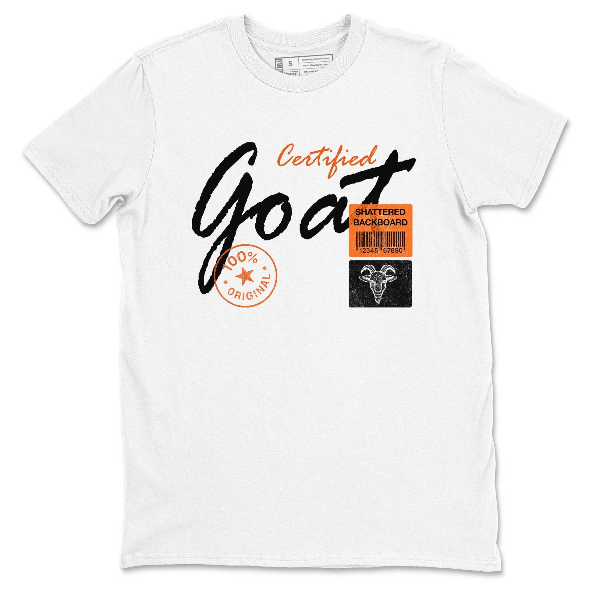 Sneaker match tees – Sneaker Tees To Match Air Jordan 1 Shattered Backboard Shoes – Certified Goat Tee White 2