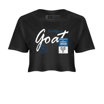 Sneaker match tees – Sneaker Tees To Match Air Jordan 1 Travis Scott Fragment Shoes – Certified Goat Crop T-Shirt Black 2