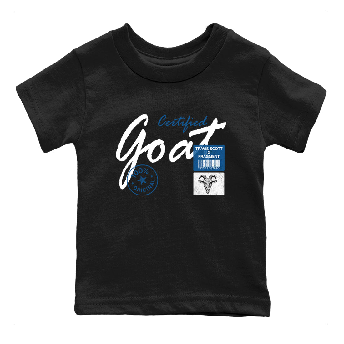Sneaker match tees – Sneaker Tees To Match Air Jordan 1 Travis Scott Fragment Shoes – Certified Goat Kids T-Shirt Black 2