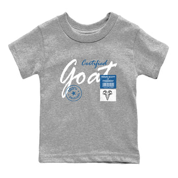 Sneaker match tees – Sneaker Tees To Match Air Jordan 1 Travis Scott Fragment Shoes – Certified Goat Kids T-Shirt Heather Grey 2