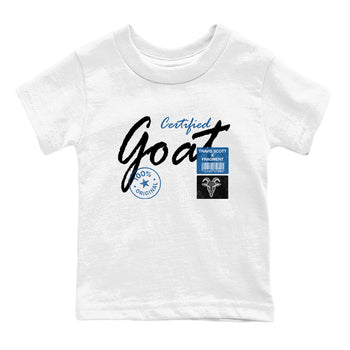 Sneaker match tees – Sneaker Tees To Match Air Jordan 1 Travis Scott Fragment Shoes – Certified Goat Kids T-Shirt White 2