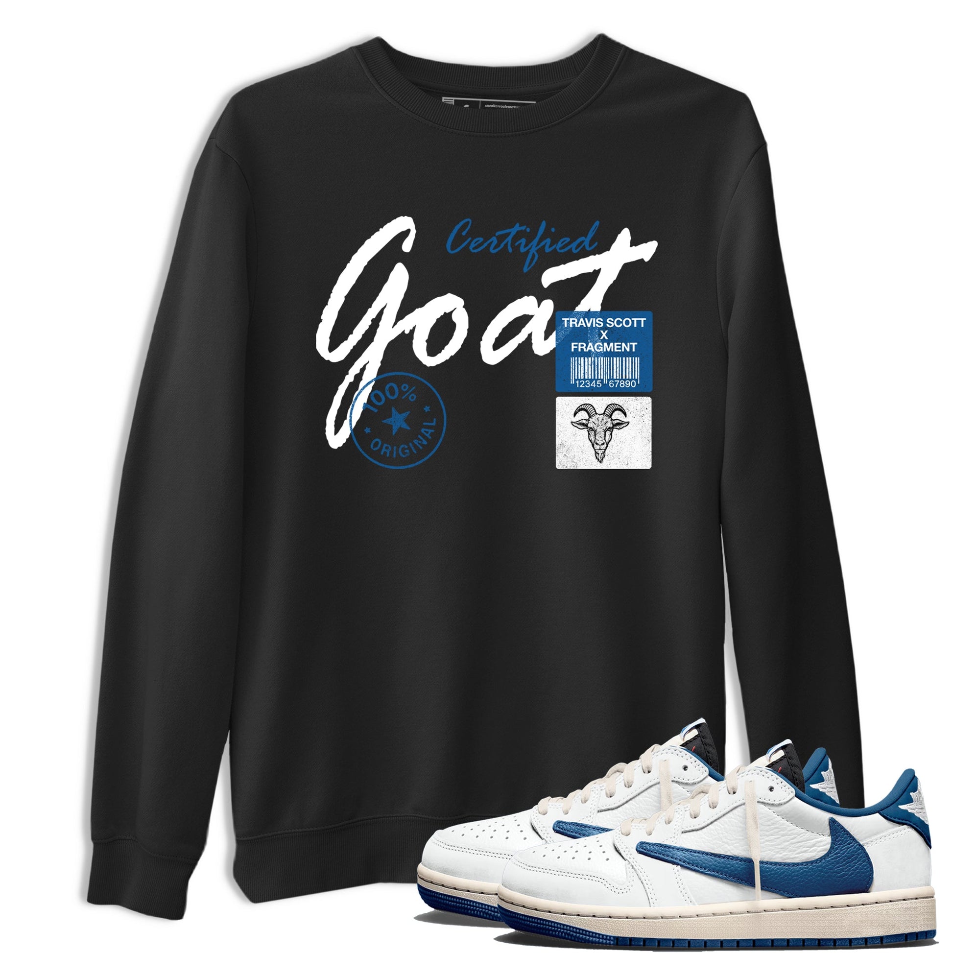 Sneaker match tees – Sneaker Tees To Match Air Jordan 1 Travis Scott Fragment Shoes – Certified Goat Tee Black 1