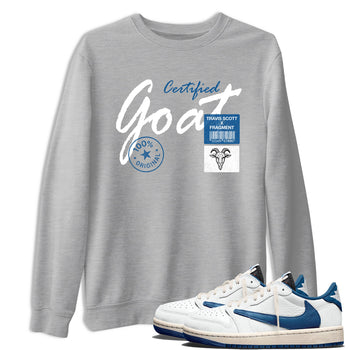 Sneaker match tees – Sneaker Tees To Match Air Jordan 1 Travis Scott Fragment Shoes – Certified Goat Tee Heather Grey 1