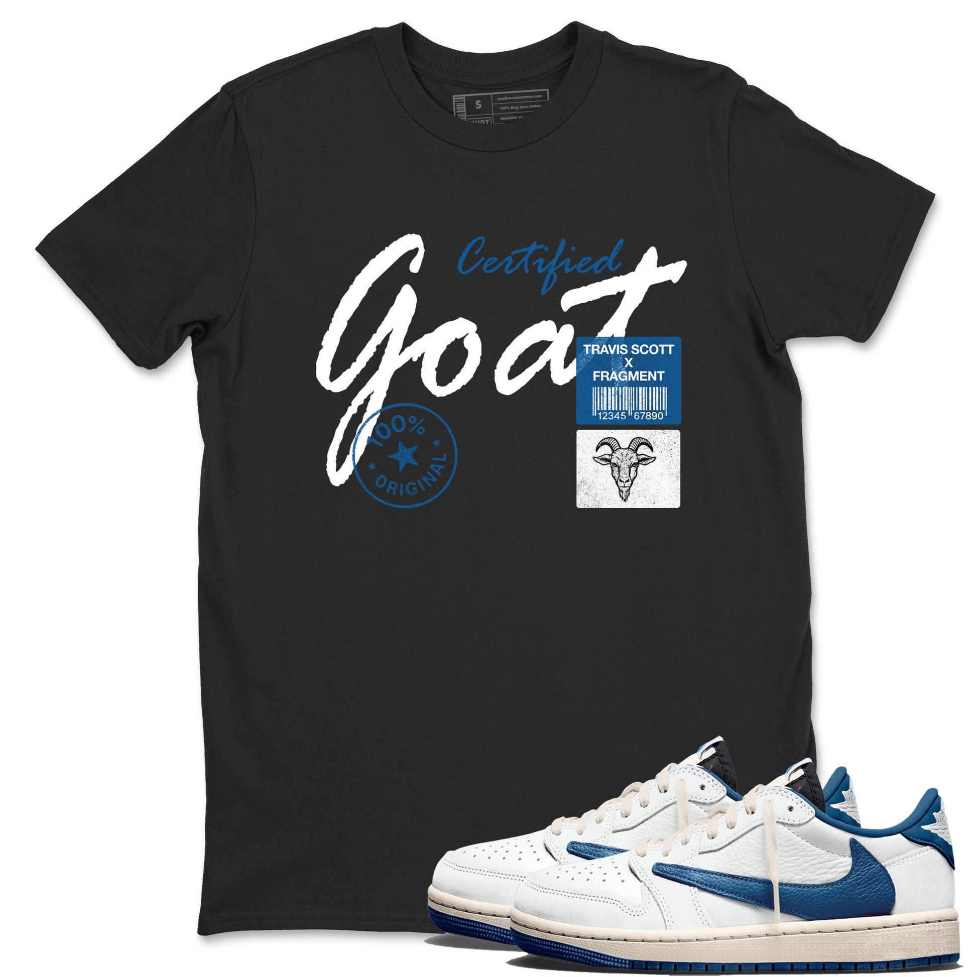 Sneaker match tees – Sneaker Tees To Match Air Jordan 1 Travis Scott Fragment Shoes – Certified Goat Tee Black 1