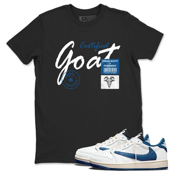 Sneaker match tees – Sneaker Tees To Match Air Jordan 1 Travis Scott Fragment Shoes – Certified Goat Tee Black 1