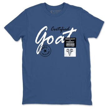 Sneaker match tees – Sneaker Tees To Match Air Jordan 1 Travis Scott Fragment Shoes – Certified Goat Tee Denim Blue 2