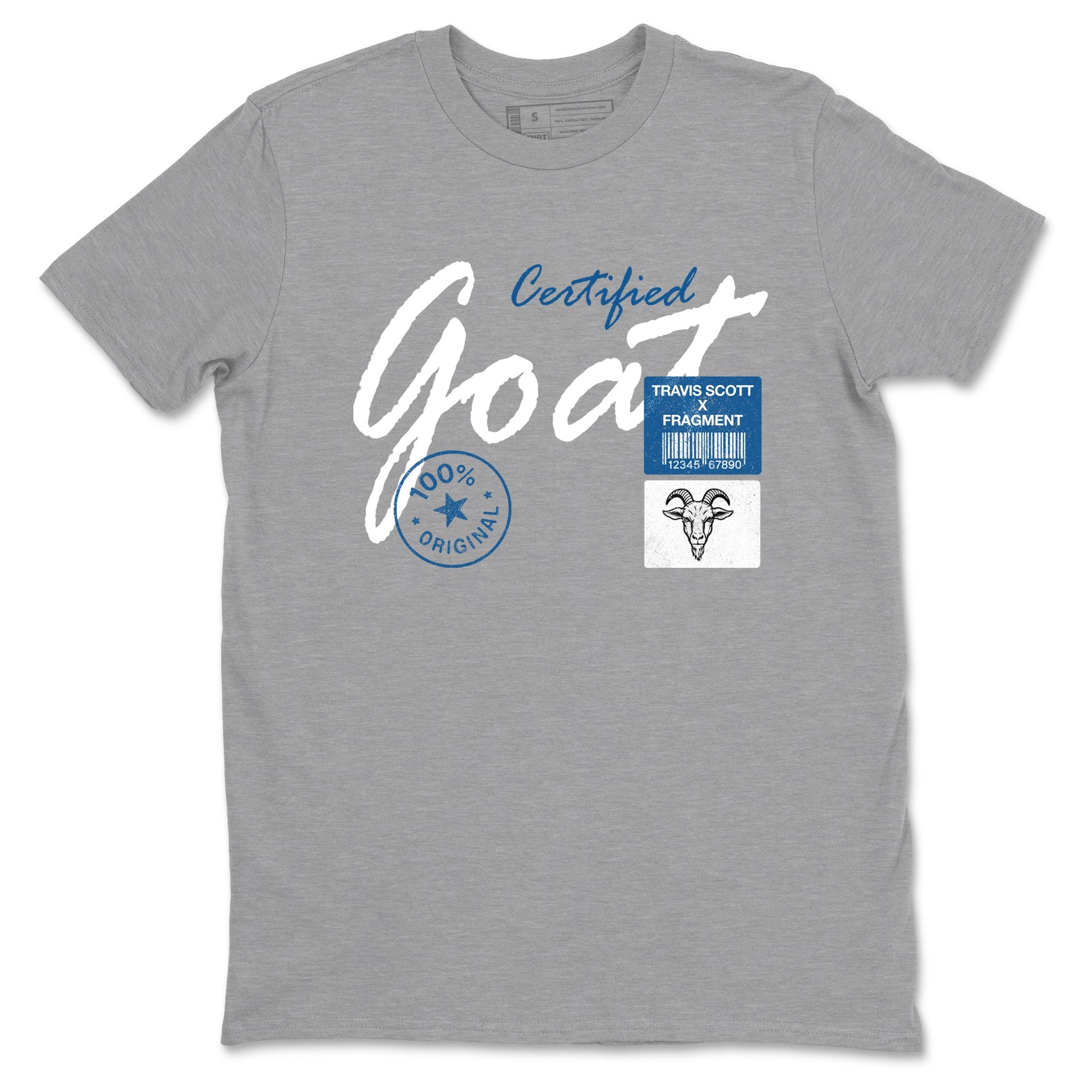 Sneaker match tees – Sneaker Tees To Match Air Jordan 1 Travis Scott Fragment Shoes – Certified Goat Tee Heather Grey 2