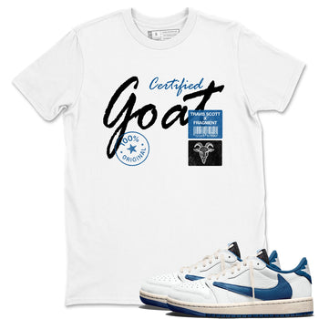 Sneaker match tees – Sneaker Tees To Match Air Jordan 1 Travis Scott Fragment Shoes – Certified Goat Tee White 1