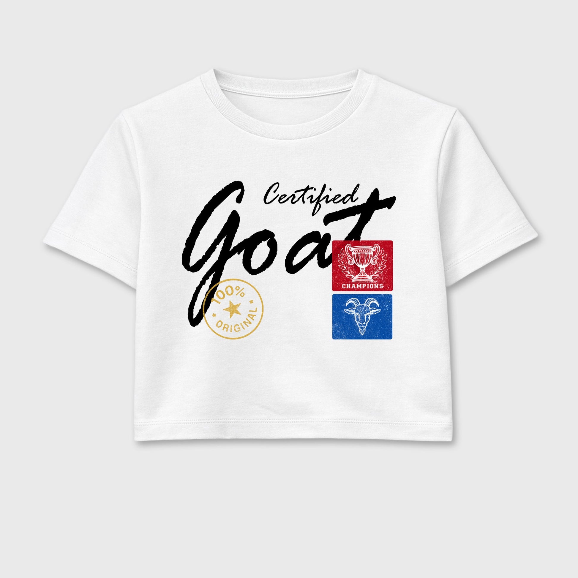 Sneaker match tees – Sneaker Tees To Match Air Jordan 1 Union x Fragment Shoes – Certified Goat Crop T-Shirt White 2