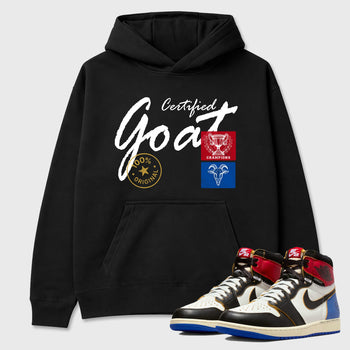 Sneaker match tees – Sneaker Tees To Match Air Jordan 1 Union x Fragment Shoes – Certified Goat Tee Black 1