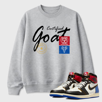 Sneaker match tees – Sneaker Tees To Match Air Jordan 1 Union x Fragment Shoes – Certified Goat Tee Heather Grey 1