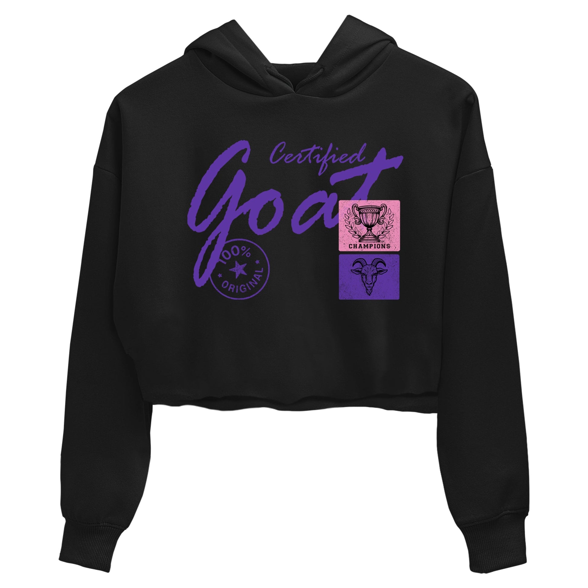 Sneaker match tees – Sneaker Tees To Match Air Jordan 11 Canyon Purple Shoes – Certified Goat Crop T-Shirt Black 2