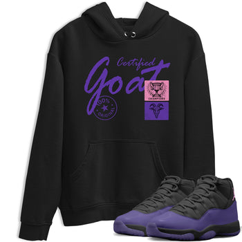 Sneaker match tees – Sneaker Tees To Match Air Jordan 11 Canyon Purple Shoes – Certified Goat Tee Black 1