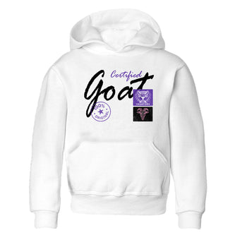 Sneaker match tees – Sneaker Tees To Match Air Jordan 11 Canyon Purple Shoes – Certified Goat Kids T-Shirt White 2