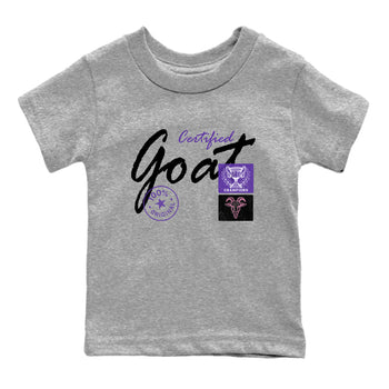 Sneaker match tees – Sneaker Tees To Match Air Jordan 11 Canyon Purple Shoes – Certified Goat Kids T-Shirt Heather Grey 2